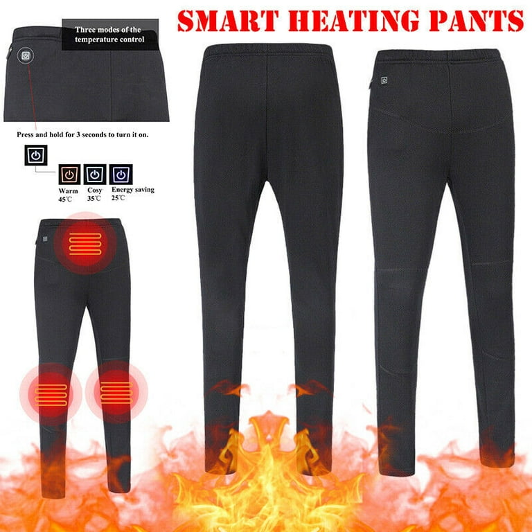 Electric Heated Men Women Pants Winter Warm Heating Keep Warmer Elastic  ︿ φ